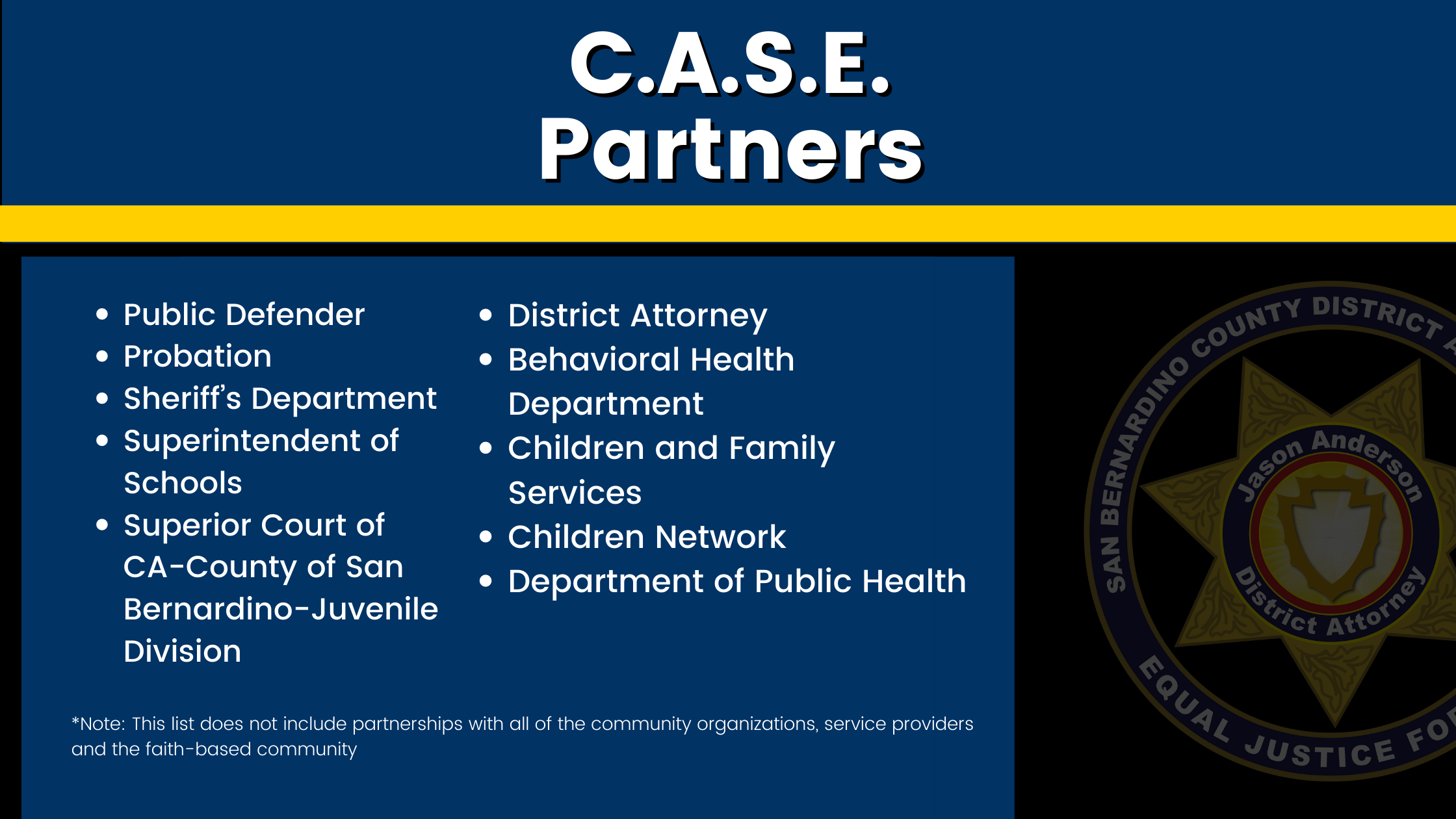 Graphic of CASE partners