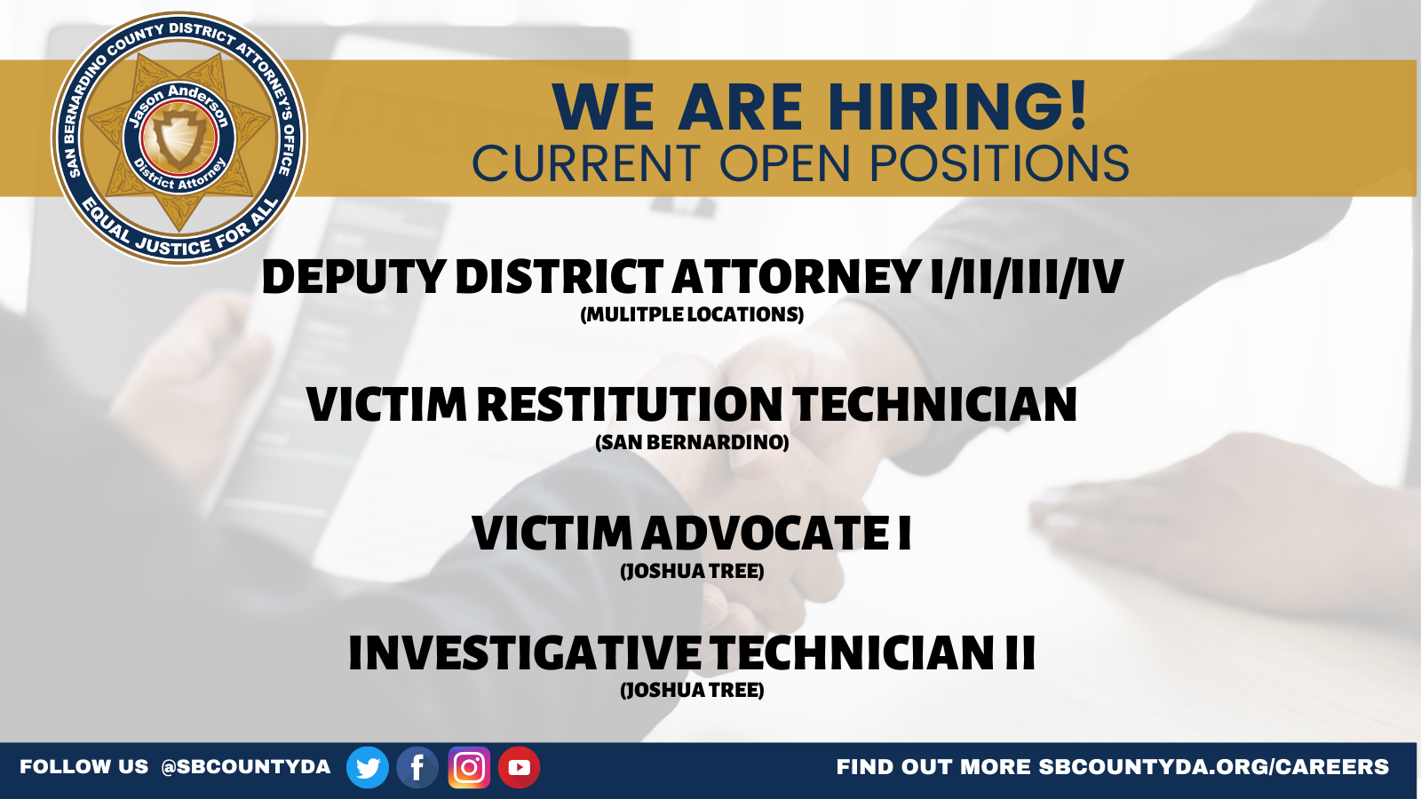 Join Our Team – San Bernardino County District Attorney