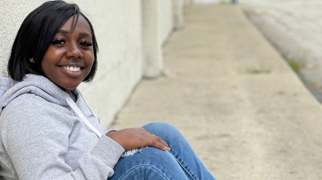 Destinee Mack relaxing